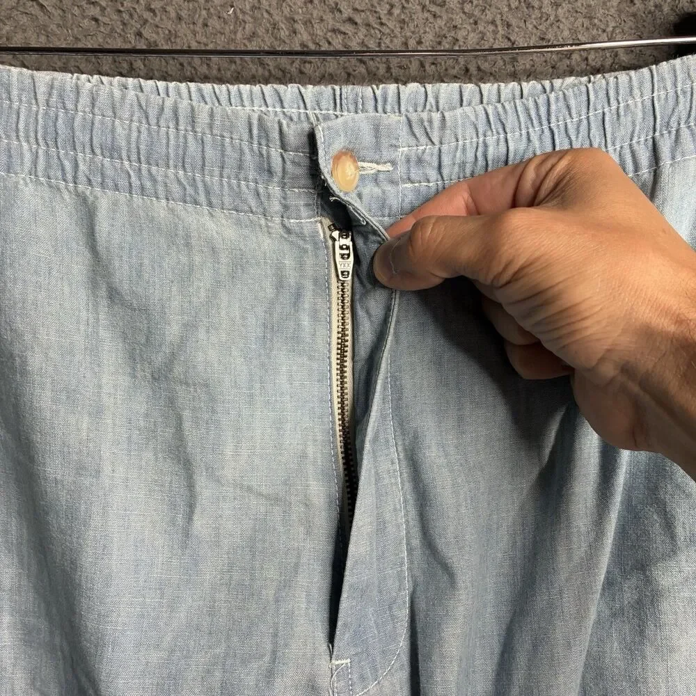 Polo Ralph Lauren Classic Fit Pant Men 2XL Blue Elastic Waist Drawstring Pony